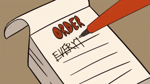 Cartoon Receipt Order Every 1 GIF