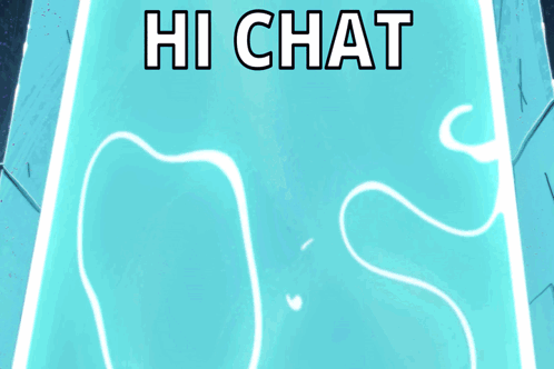 Cartoon Red Eyes Saying Hi Chat