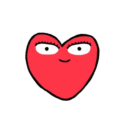 Cartoon Red Heart with Face and Arms