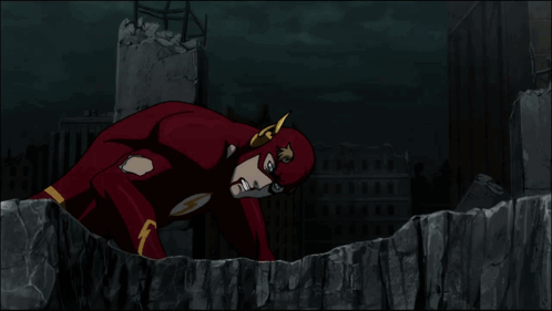 Cartoon Reverse Flash Winning Over The Flash GIF