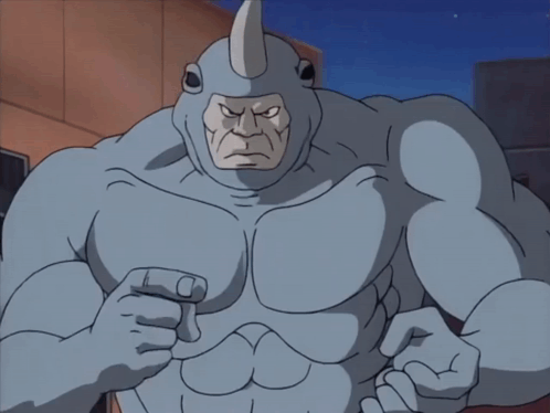 Cartoon Rhino Pointing Finger GIF