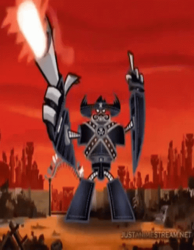 Cartoon Robot Holding A Gun GIF