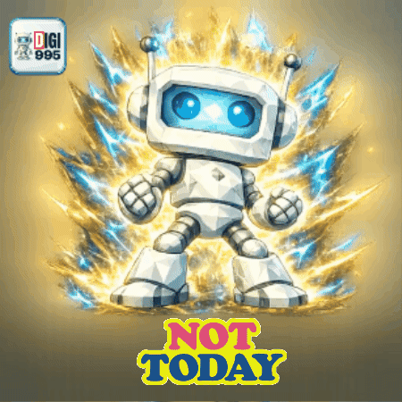 Cartoon Robot Not Today