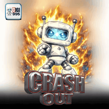 Cartoon Robot Saying Crash Out