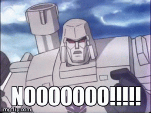 Cartoon Robot Saying Nooo GIF