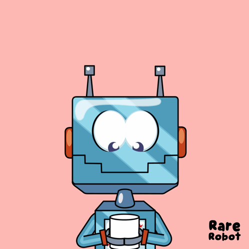Cartoon Robot Saying Rare Robot