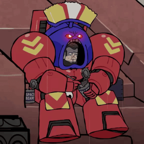 Cartoon Robot Saying Space Bean