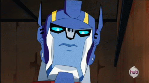 Cartoon Robot With Hub Logo GIF