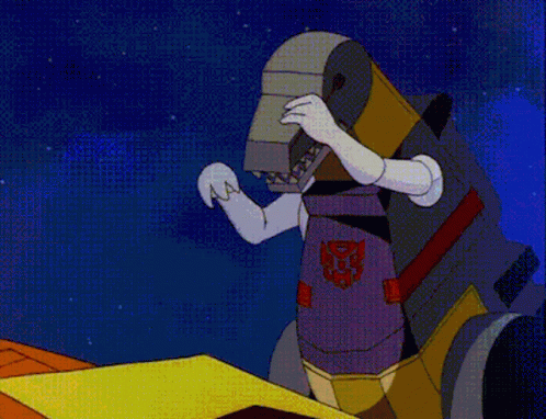 Cartoon Robot With Transformer GIF