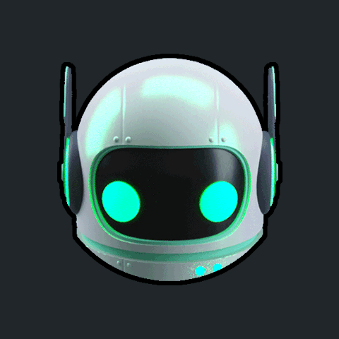 Cartoon Robot With Two Green Lights GIF
