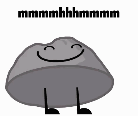 Cartoon Rock Smiley Face With Legs