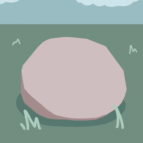 Cartoon Rock With Legs and Face