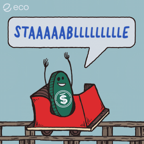 Cartoon Roller Coaster With Dollar Sign Saying Staaaaabllllllle
