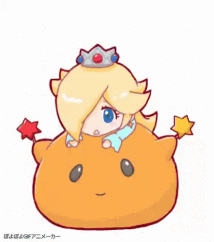 Cartoon Rosalina Bouncing Super Mario GIF