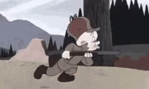 Cartoon Running With Gun