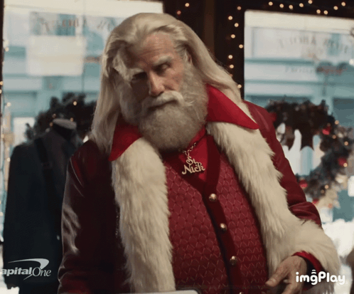 Cartoon Santa Claus Blowing a Kiss
