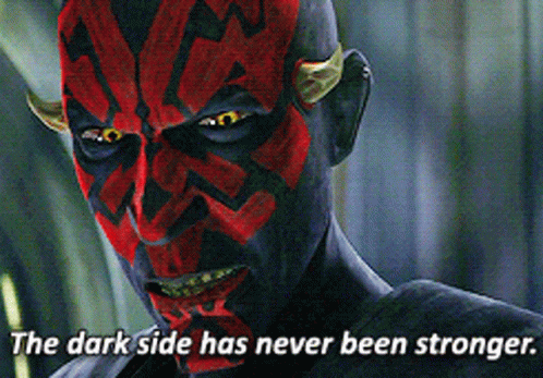 Cartoon Saying Dark Side Never Stronger