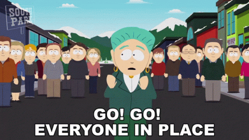 Cartoon Saying Go Go Everyone GIF
