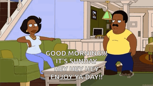 Cartoon Saying Good Morning Sunday