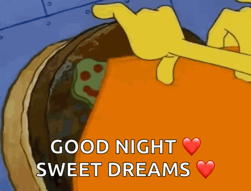 Cartoon Saying Good Night Sweet Dreams