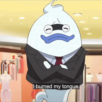 Cartoon Saying I Burned My Tongue