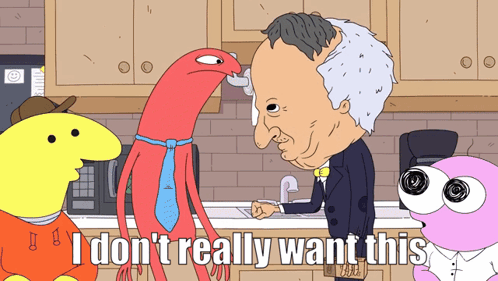 Cartoon Saying I Don't Want This