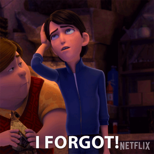 Cartoon Saying I Forgot Netflix GIF