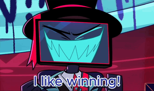 Cartoon Saying I Like Winning