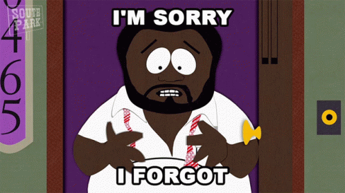 Cartoon Saying I'm Sorry And I Forgot GIF