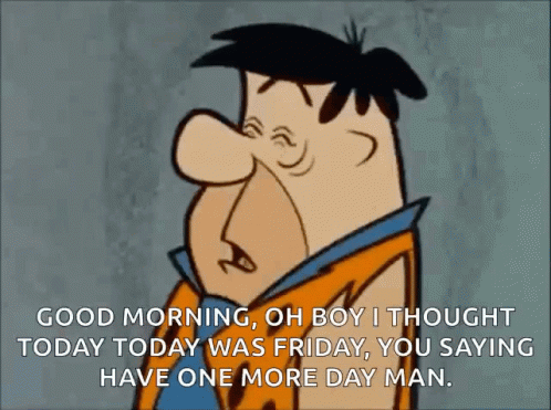 Cartoon Saying I Thought Today Was Friday