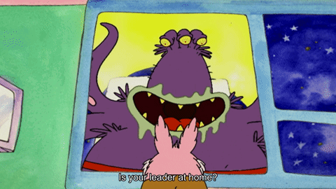 Cartoon Saying Is Your Leader At Home GIF