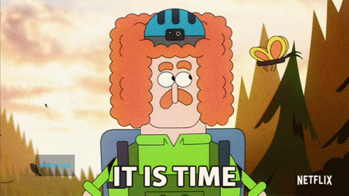 Cartoon Saying It Is Time GIF
