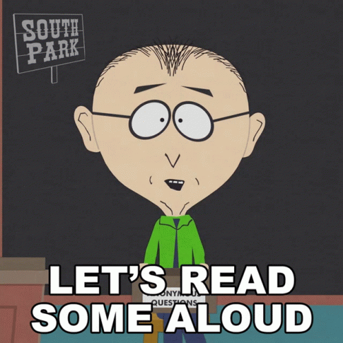 Cartoon Saying Let's Read Aloud GIF