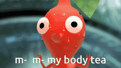 Cartoon Saying M-M-My Body Tea