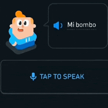 Cartoon Saying Mi Bombo Next to Sound Wave