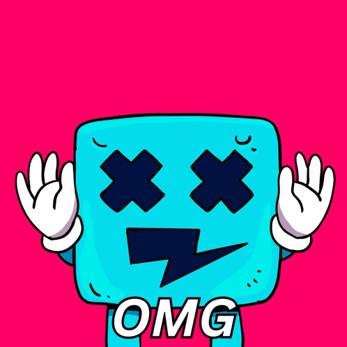 Cartoon Saying OMG With Lightning Bolt Face GIF