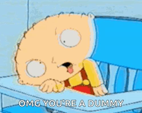 Cartoon Saying Omg You're A Dummy Sticking Out Tongue GIF