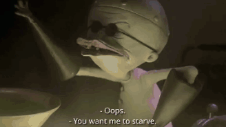Cartoon Saying Oops You Want Me to Starve