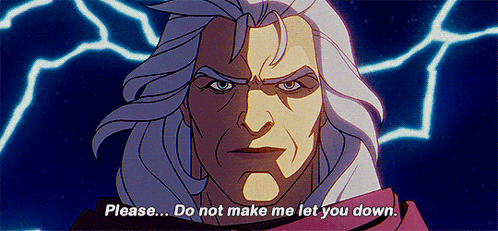 Cartoon Saying Please Do Not Make Me Let You Down Lightning