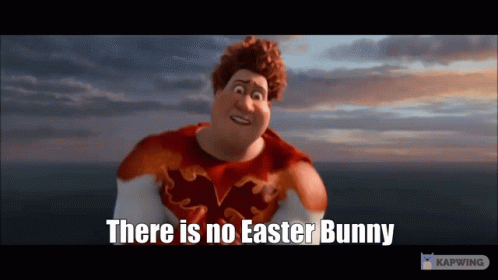 Cartoon Saying There Is No Easter Bunny