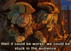 Cartoon Saying Well It Could Be Worse We Could Be Stuck in the Audience