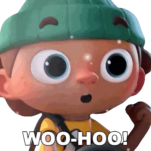 Cartoon Saying Woo-Hoo