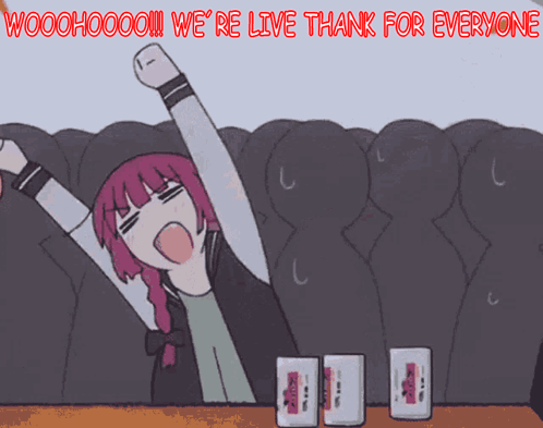 Cartoon Saying Woohoo Live Thank You GIF