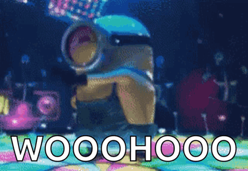 Cartoon Saying Woohoo We Are Live GIF