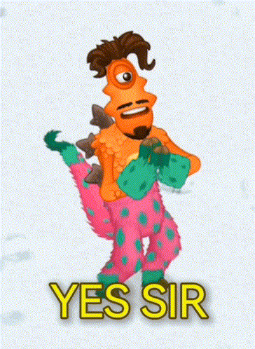 Cartoon Saying Yes Sir GIF