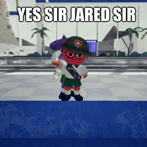 Cartoon Saying Yes Sir Jared GIF
