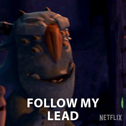Cartoon Says Follow My Lead Netflix Ad