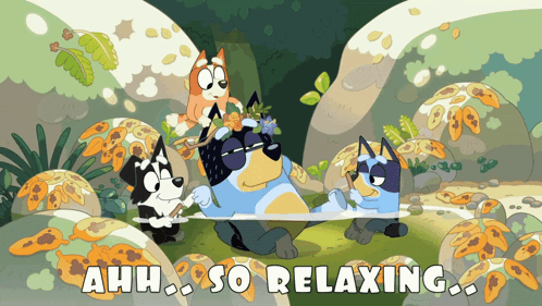 Cartoon Scene Ahh So Relaxing GIF
