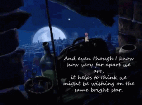 Cartoon Scene Saying And Even Though I Know How Very Far Apart We Are It Helps To Think We Might Be Wishing On