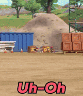 Cartoon Scene Uh-Oh